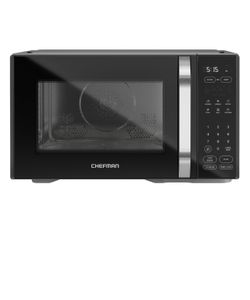 Chefman Microcrisp 1.1 cu. ft. Countertop Microwave Oven + Crisper, 1800 Watts, Black