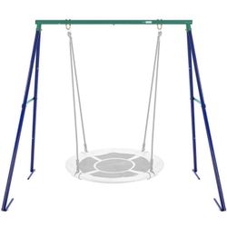 Metal Frame Full Steel Swing Stand, Hold up to 440 lbs, Saucer Swing NOT Included