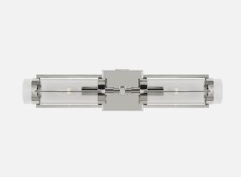 Visual Comfort Flynn 20" Linear Wall Sconce in Polished Nickel