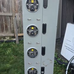 AETON 35MM420R12, 1200A, 120/208V, 3PH, Meter Stack, (4) 5 Term Socket looks new