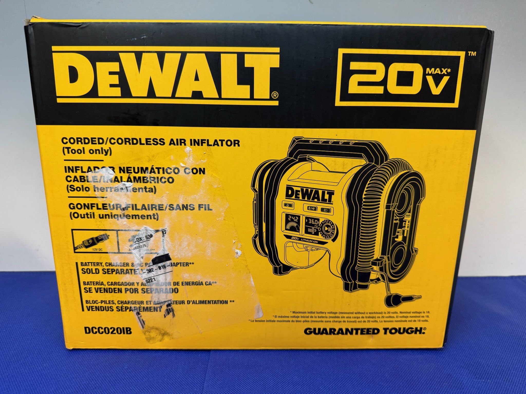 DEWALT DCC020IB 20V MAX Cordless Electric Portable Inflator Tool Only