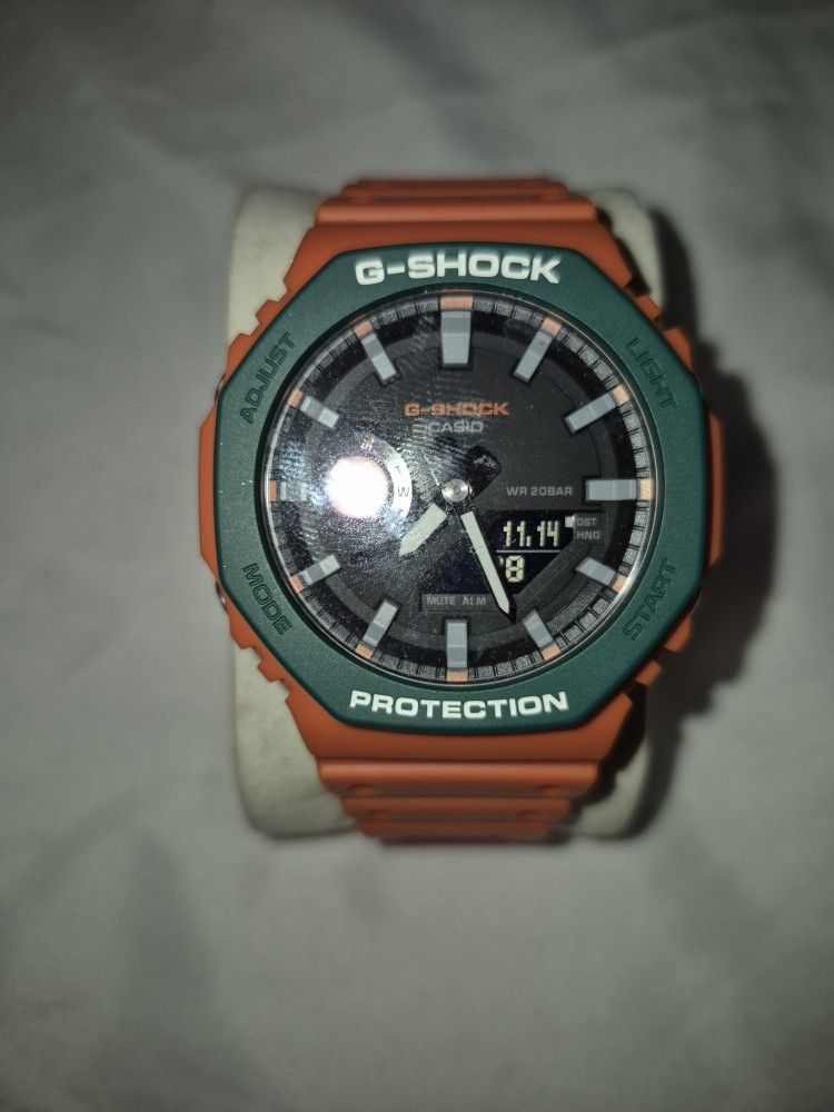 Casio G Shock 2100 Green/Orange