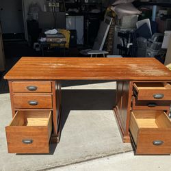 Executive Desk, Solid Wood, Restoration Hardware 