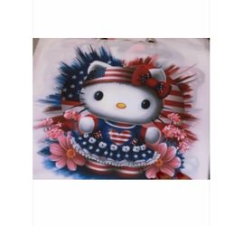New hello kitty patriotic heat transfer iron friendly