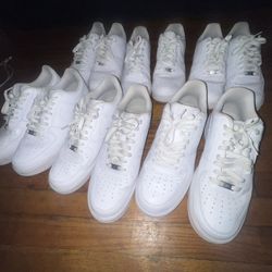 Nike Air Force 1 White Uptown’s (Sz 13) 6 Pairs 