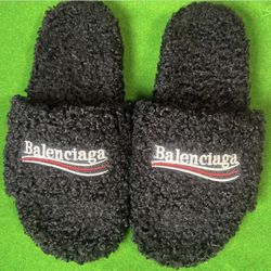 Balenciaga Furry Slides Size 42 And Size 44