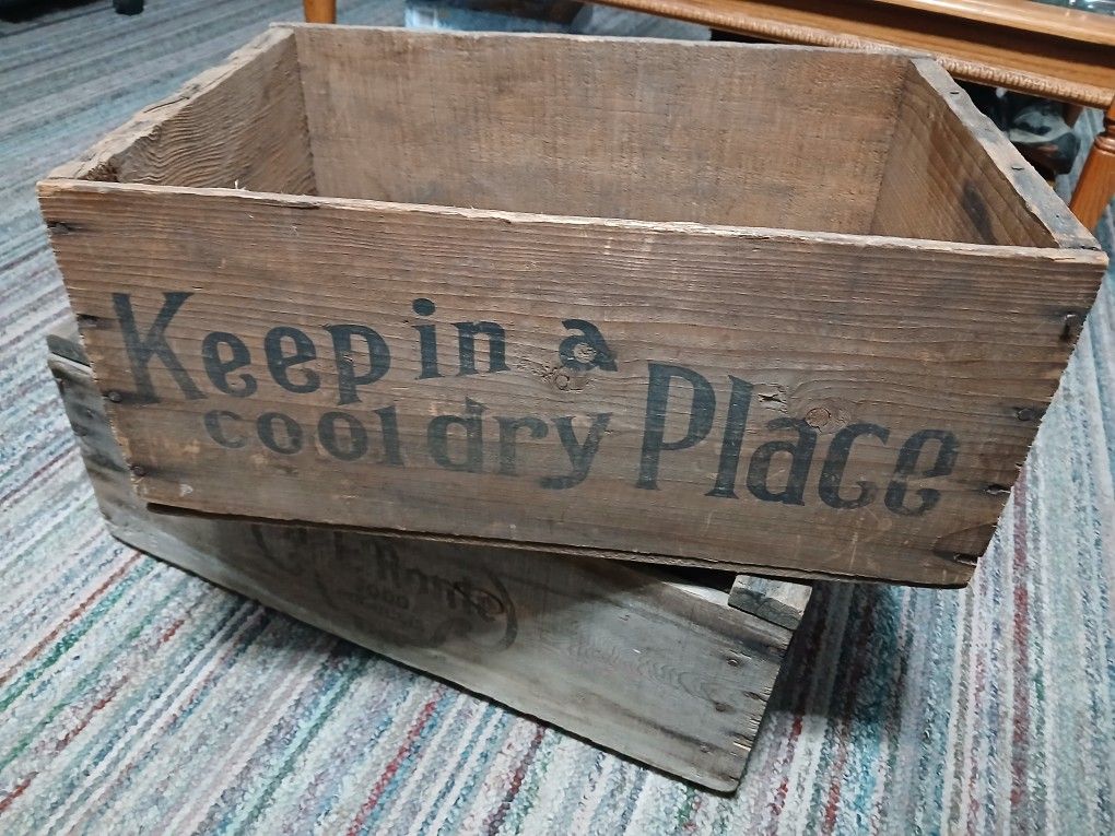 Carnation Milk Products Wood Crate