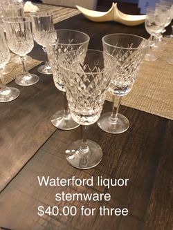 Waterford Cordial (small) stemware 3 pcs