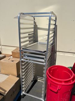 Used -Commercial Aluminum 20-Tier Sheet Pan / Bakery Speed Rack w/o Trays
