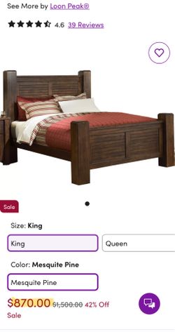 Queen size, solid wood bedframe, good condition