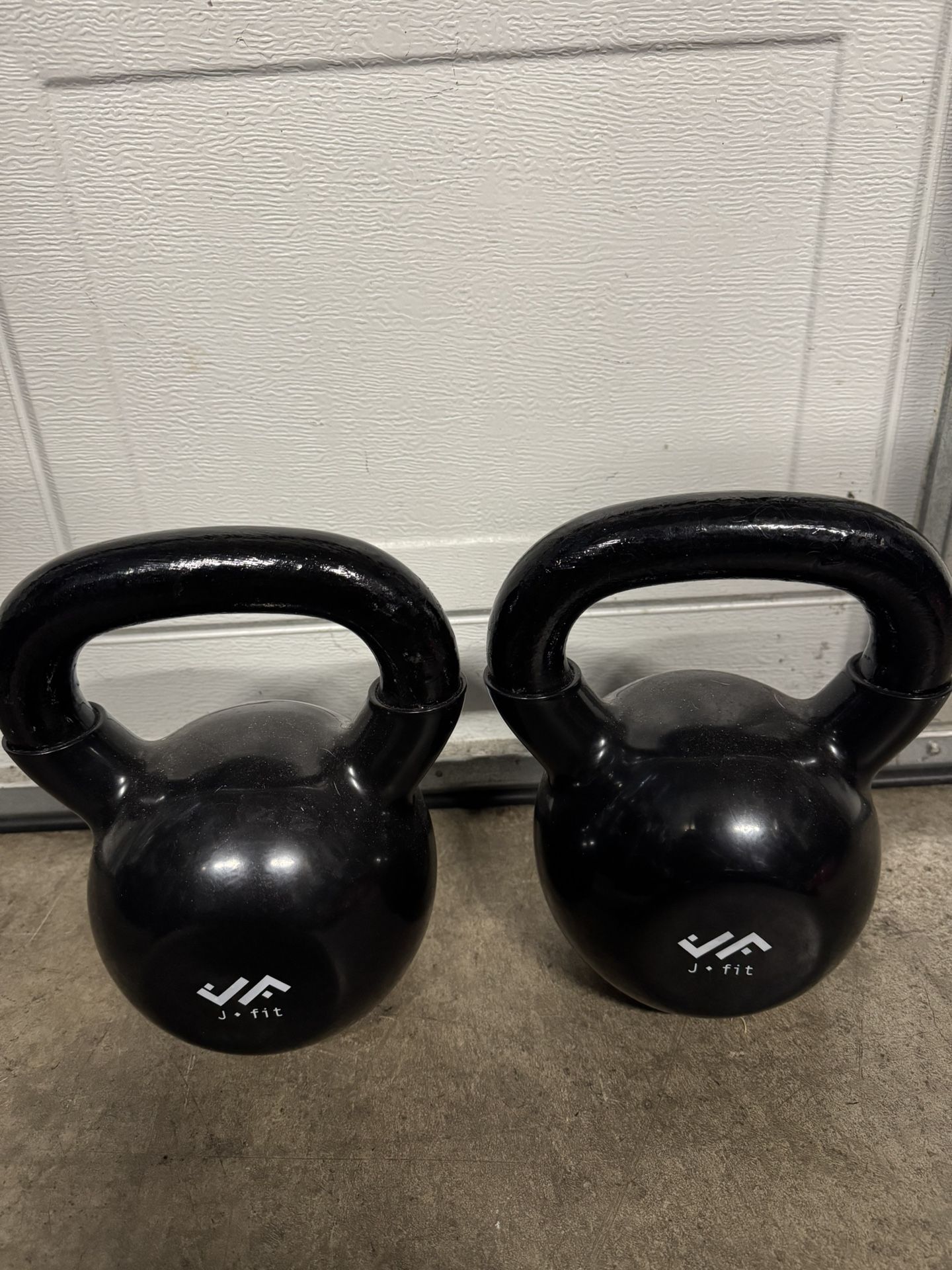 JFIT Kettlebell Weights Vinyl Coated Iron 35bls X2 