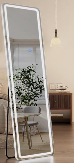 Floor Lighted Mirror Full Length -stand or hang