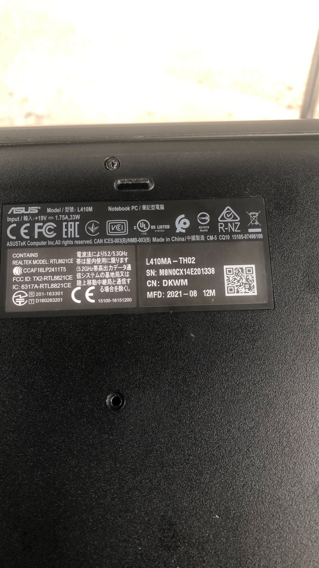 Asus Laptop And Charger Kit 