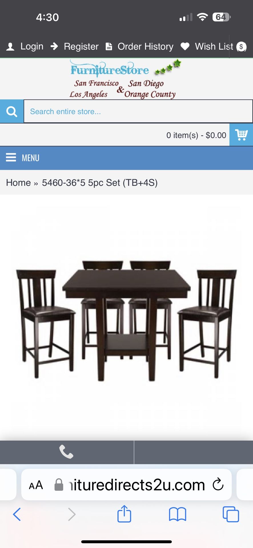 Table + 4 Chairs 5460