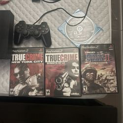 PS2 + Controller/power And AV Cords