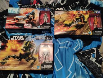 Star Wars.  Figure With Speeder Bike Or Walker