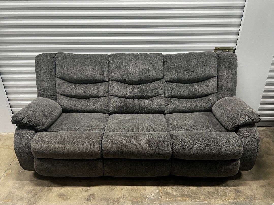 gray 2 piece couch recliner set