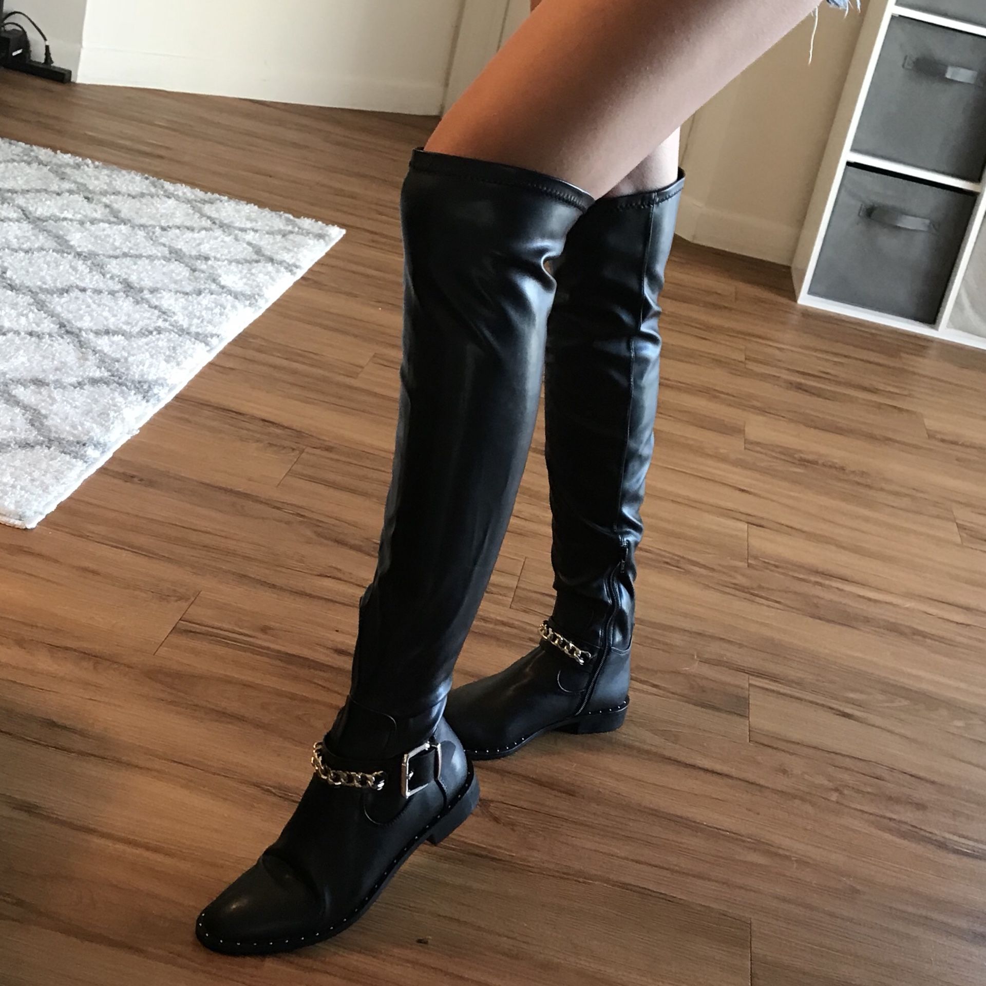 ZARA Over - the - knee boots black 6.5 / 37