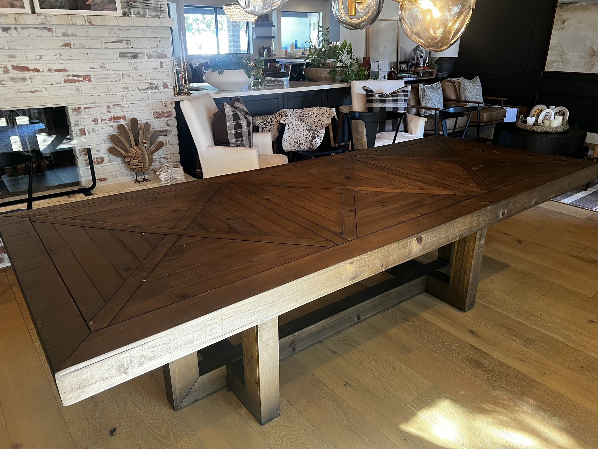 Large Wood Dining Table 42x106