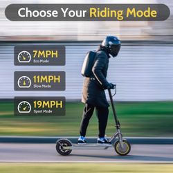 Electric Scooter Adults - 8.5" Solid Tires/350W/500W Motor, 19 MPH Digital Display, Up to 21 Miles Long-Range Commuting Folding E-Scooter with Dual Br