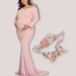 small maternity dress with flower belt