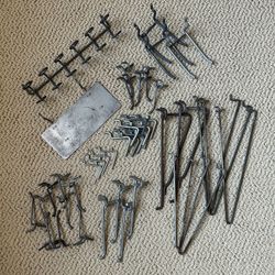 42pc. Vintage Steel Workshop Pegboard Organizers 