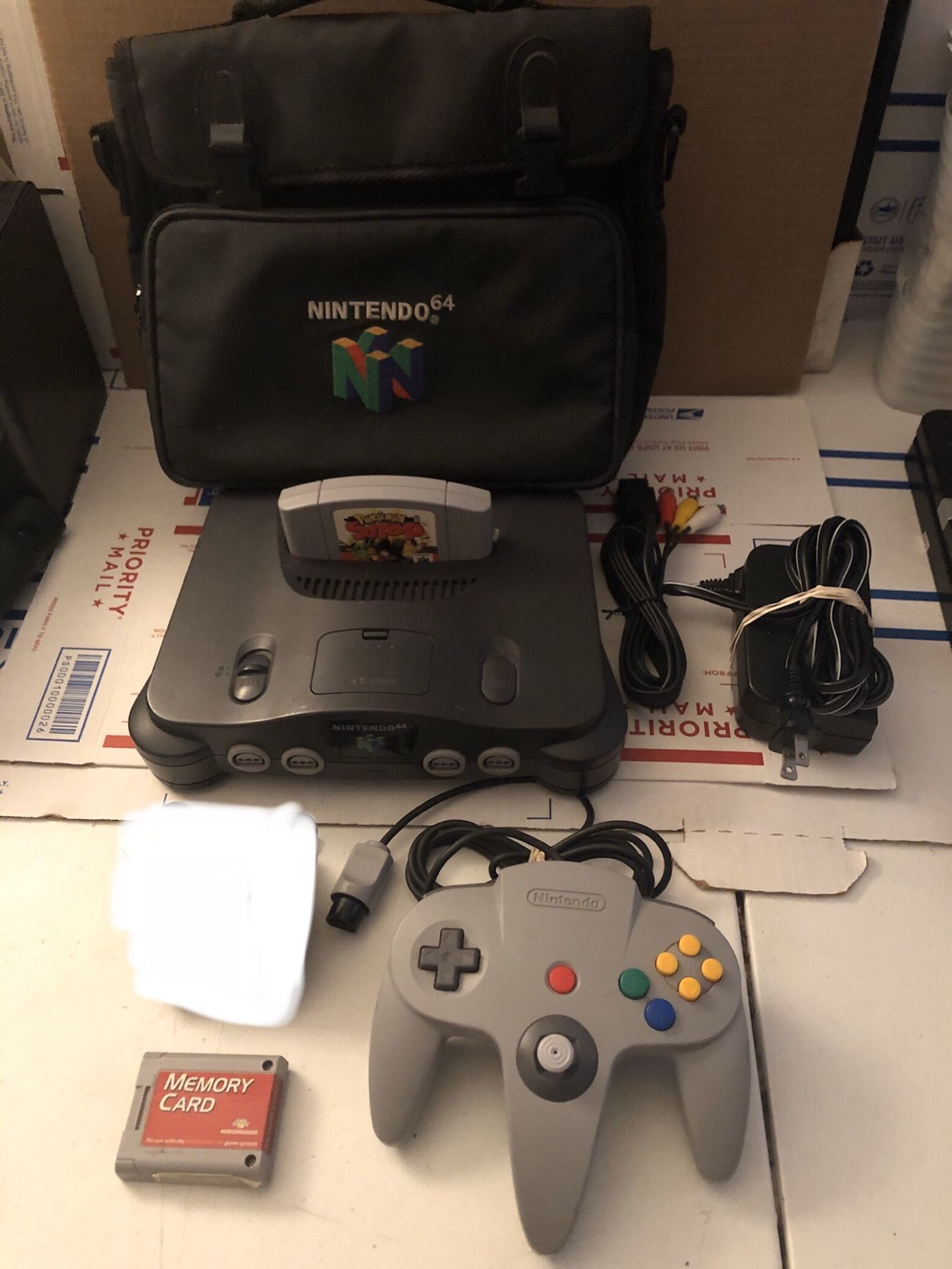 NINTENDO N64 W/ CASE MEMORY CARD POKÉMON SNAP AND BUNDLE **WORKING TESTED CLEAN** BUY WITH CONFIDENCE
