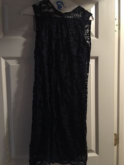 M N G blue lace dress NWT size 4