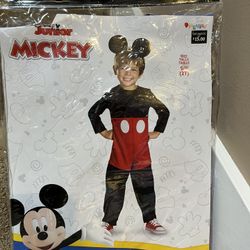 Disney Junior Mickey Mouse 2T Kids Halloween Costume Jumpsuit Tail Headpiece