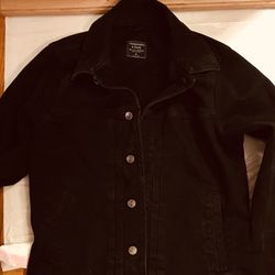 Abercrombie & Fitch Mens (M) Black Denim Jacket 