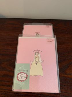 Bridal Shower Thank You Note Cards, Price for Both
