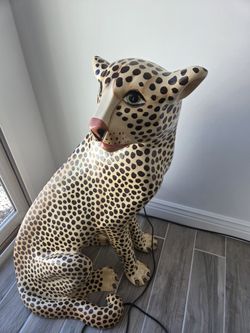 Life Size CHEETEA CERAMIC FIGURE