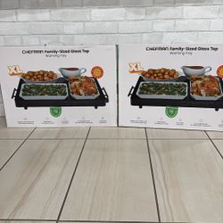 Chefman Family Sized Glass Top Warming Tray 
