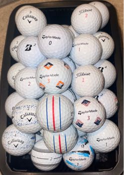 50 White Golf Balls As Pictured - Callaway, Titleist, TaylorMade….