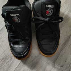 Reebok Classic Black And Brown Gum Bottom 