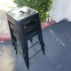 Black Metal Bar Stools