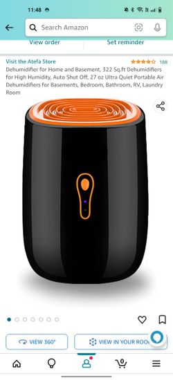 Dehumidifier for Home and Basement, 322 Sq.ft Dehumidifiers for High Humidity, Auto Shut Off, 27 oz Ultra Quiet Portable Air Dehumidifiers for Basemen