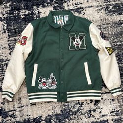 LIMITED EDITION Green Disney Mickey Mouse varsity jacket 