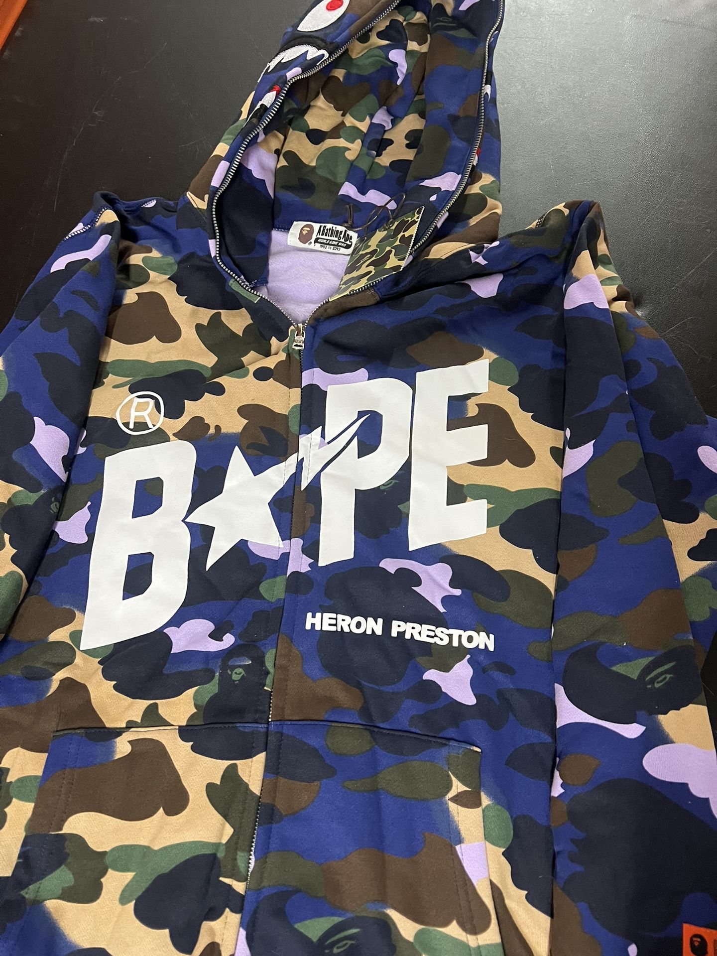 Bape Hoodie Sz Large