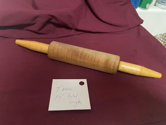 7” hardwood rolling pin