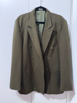 Vintage Falcon Made in USA Double-Breasted Blazer – Olive Brown