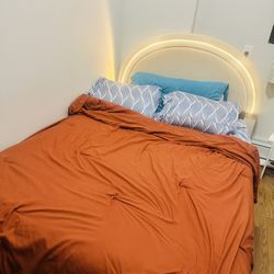 Full Size Bed Frame With LED Light