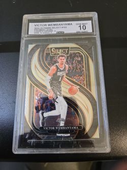 2025 Panini Select Victor Wembanyama Premier #102 CCG Gem Mint 10 Spurs