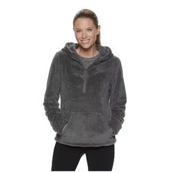 Women's Tek Gear Plush Fleece Half Zip Top Size L