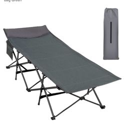 Camabel Folding Camping Cots for Adults Heavy Duty 79”x31” Extra Wide Potable Sleeping Cots for Adults Supports 400 LBS Cot Bed for Backpacking Travel