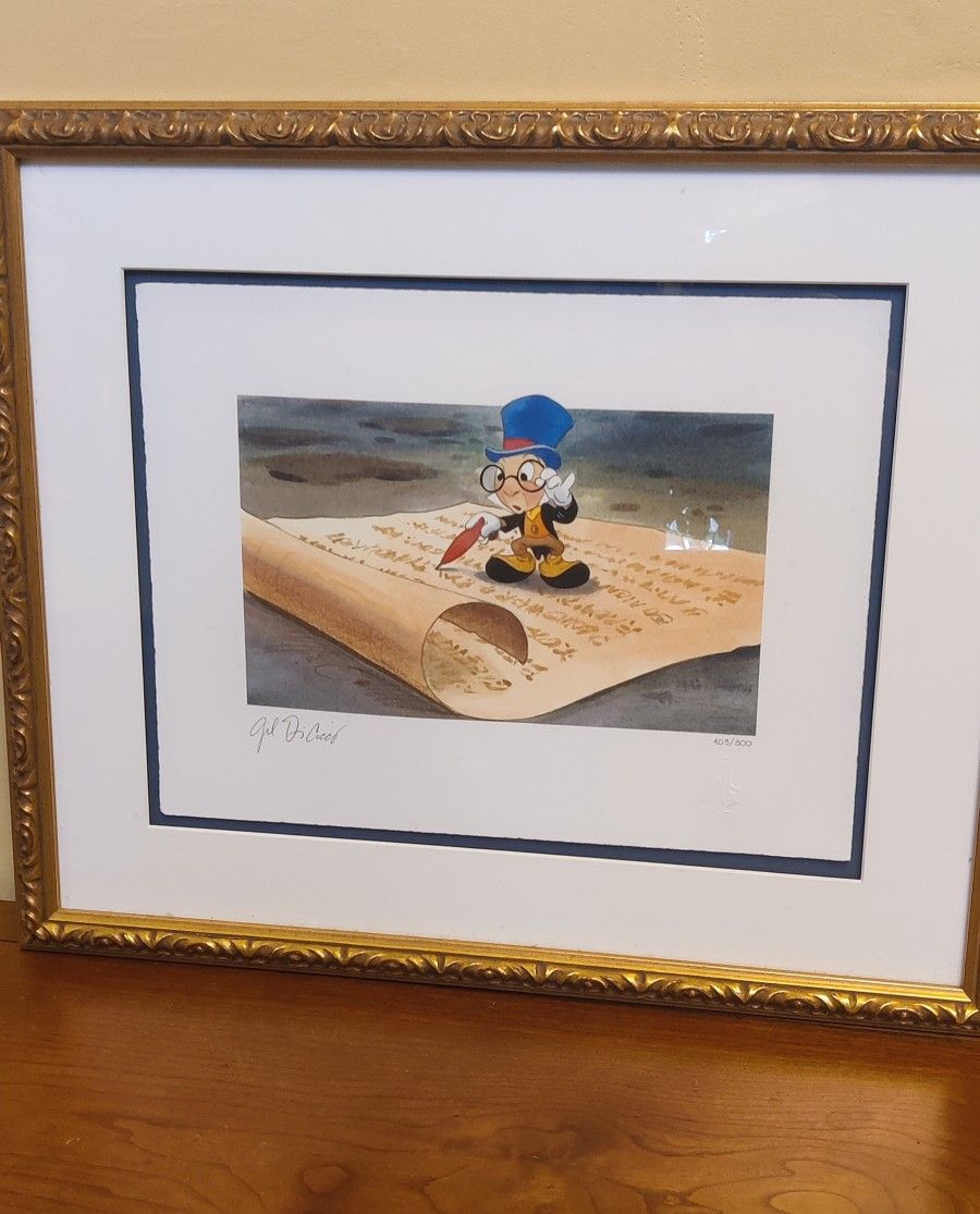 Disney's Jiminy Cricket "It's A Message" Framed Giclee