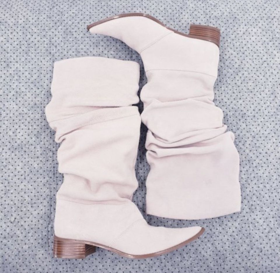 Chinese Laundry Light Pink Suede Boots
