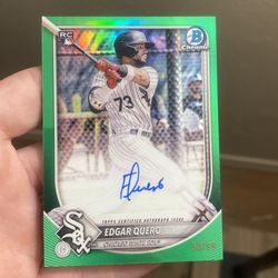 2025 Bowman Chrome Edgar Quero RC Green Refractor /99 Auto  #CRA-EQ