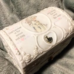 Precious moments ceramic jewelry box