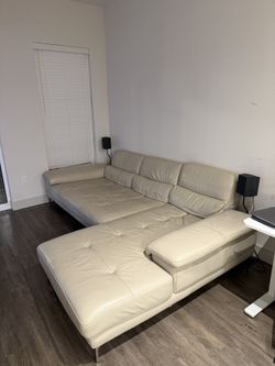 Recliner Leather Sofa L-shape